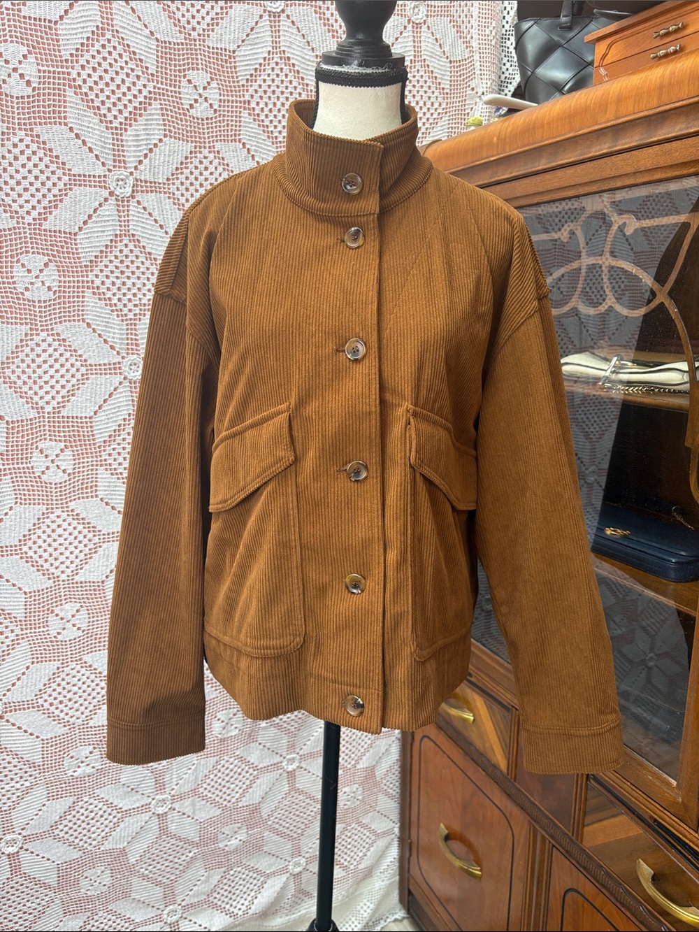 Avec Les Filles Ribbed Jacket Sz XL